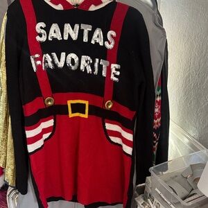Santa's Favorite Black and Red women’s  Sweater